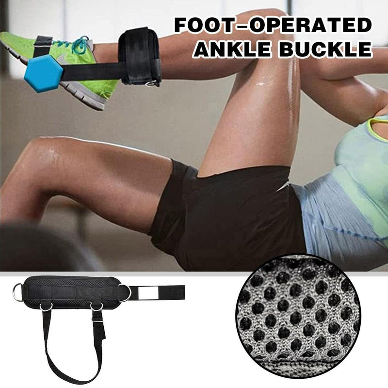 Fitness Ankle Straps For Cable Machine Exercise Leg & Glute D Ring.