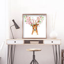 DIY Mosaic Full Round Drill Painting Kit Flower Deer Diamond Drawing Gift