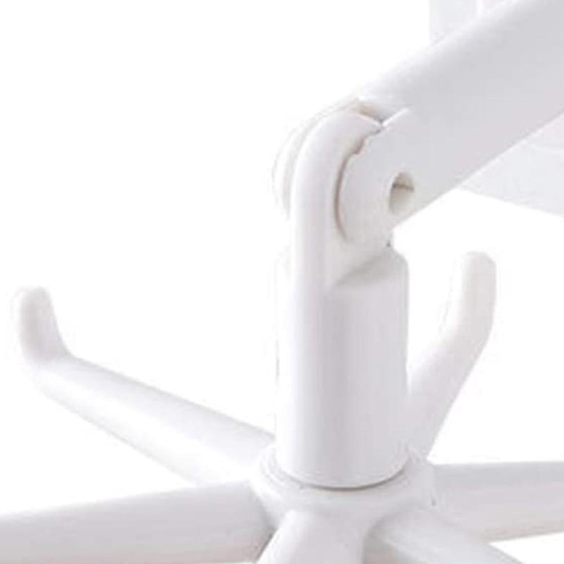 360 Degree Rotating & 180 Degree Tilt Kitchen Hook Rack 6-Claw (White)