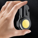 #A COB LED Mini Flashlight Keychain Torch Screwdriver Wrench Pocket Clip Lights