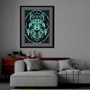 Diamond Painting Part Special-Shaped Drill Tiger Luminous Rhinestone Modern Art