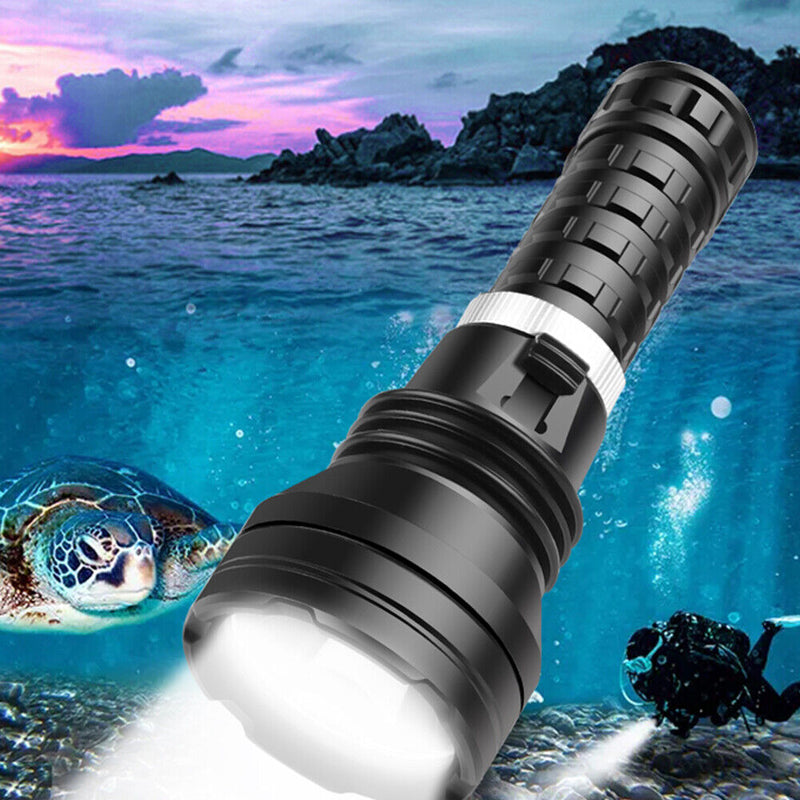 Super Bright XHP70 LED Diving Flashlight Underwater Torch Portable Lantern Newly
