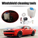 1.5L Windshield Washer Fluid Tank 12V Washer Pump Kit with Switch Pants Nozzles