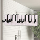 Wall Mounted Towel Hook Hanger Piano Keys Clothes Storage Organizer Rack Shelf