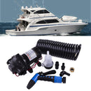 Aquarium Marine Flush Pump Washdown Pump  Kit with Coiled Hose Submersible