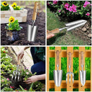 18Pcs Garden Tool Set with Steel Trowel and Hand Rake 15X Plant Lables K5E3