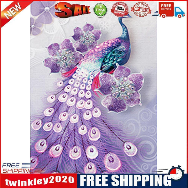 Peacock Part Drill Special-Shaped Diamond Painting DIY Mosaic Kit (R8524)