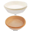 50pcs Air Fryer Liner Mat Wood Pulp Steamer Paper Oven Baking Mats (White)