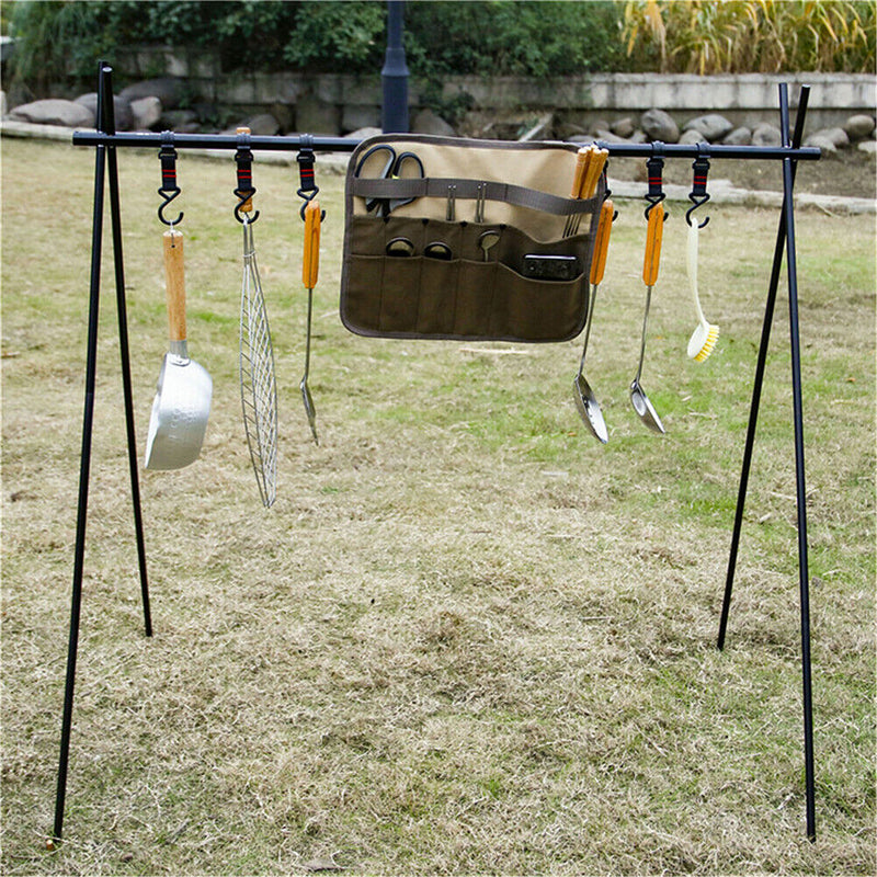 Portable Outdoor Camping BBQ Tableware Storage Bag Cutlery Hanging Holder