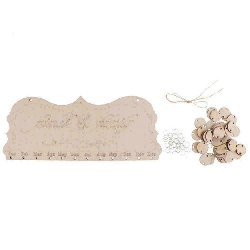 wooden birthday reminder board plaque sign hanging friend U Q8N3 calendar N9H4