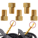 5pcs Copper Presta to Schrader Adaptors Bicycle Pump Tire Valve Connectors Newly