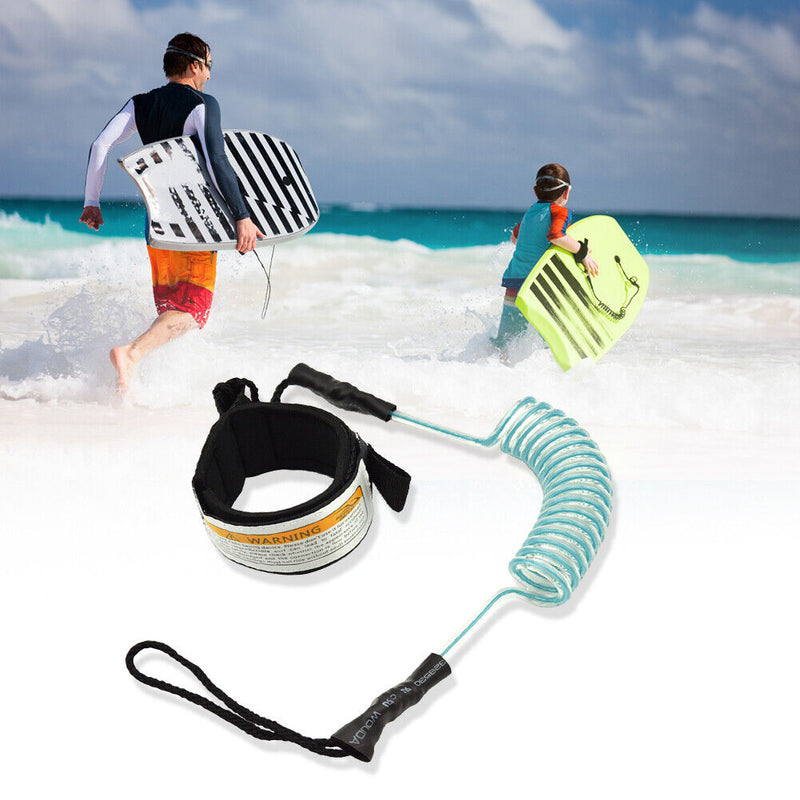 #A TPU Elastic Coiled Kayak Hand Rope Safety Straps for Surfboard Surfing Access