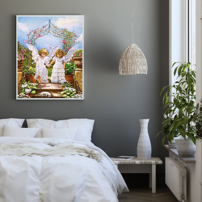 Oil Paint By Numbers Picture DIY Painting Angle Baby Acrylic Paint Art Decor