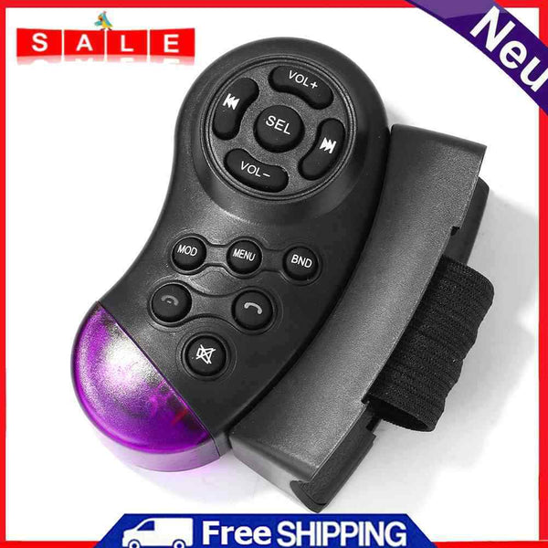 11-Button Car Steering Wheel Remote Controller for Head Unit AAA Battery Powered