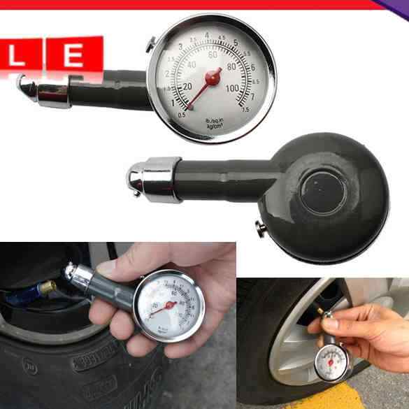 Car Metal Truck Racing Black Motorcycle Bike Car Tire Air Pressure Gauge Me