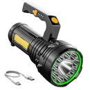 Handheld LED + COB Flashlight USB Rechargeable Outdoor Patrol Sidesli