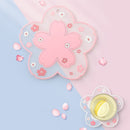 Office Cup Mats Bowl Pad Non-slip Coasters Cherry Blossom Heat Insulation Mat