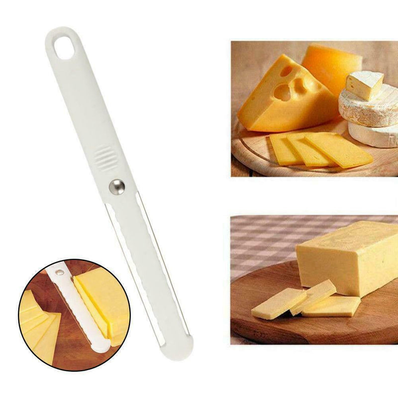 CHEESE BUTTER SLICER PEELER CUTTER TOOL WIRED WIRE THICK HANDLE THIN HARD R8E1