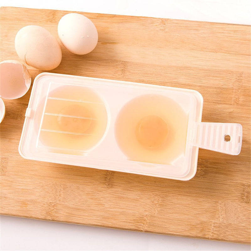 Steamer Tool DIY Microwave Eggs Egg Steamer Draining Egg Boiler Double Cup