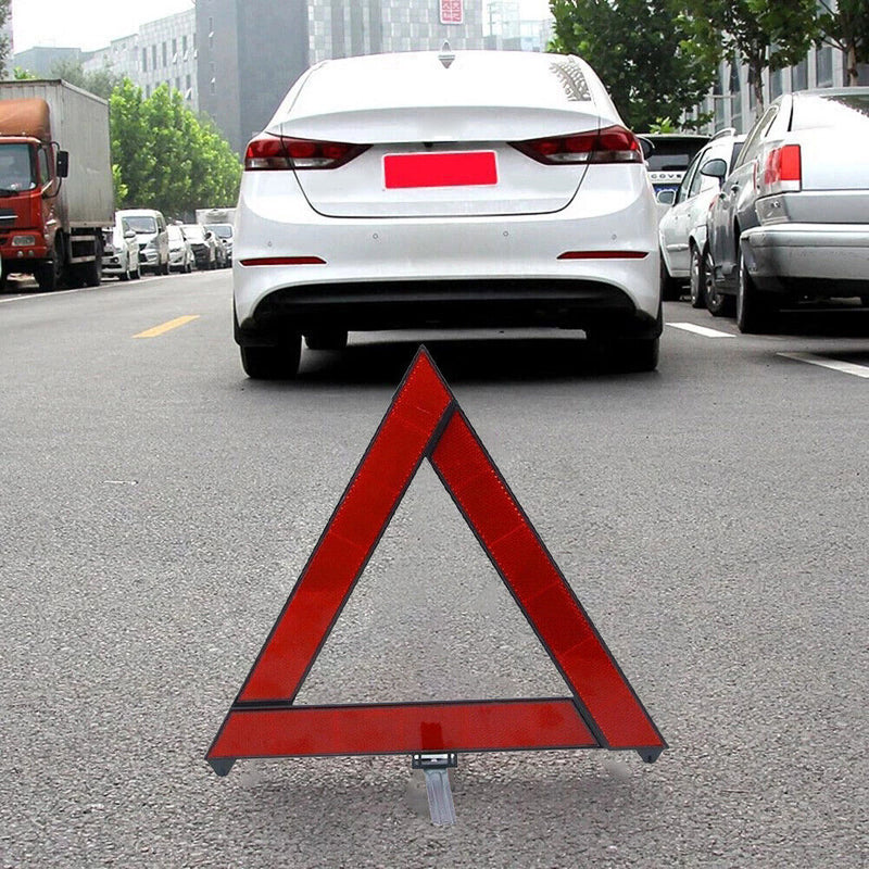 Car Emergency Breakdown Safety Warning Tripod Foldable Red Reflector Sign Newly