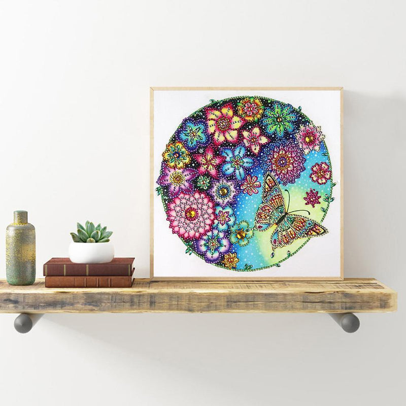 5D DIY Special Shaped Diamond Painting Flower Butterfly Embroidery Craft Kits
