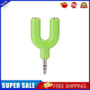 3.5mm Extension Earphone Audio Splitter 1 Male to 2 Female Adapter (Green)