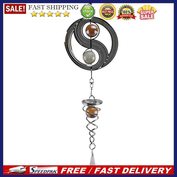 Metal Hanging Rotating Wind Chime Personality Sculpture Wind Chime Bells Pe