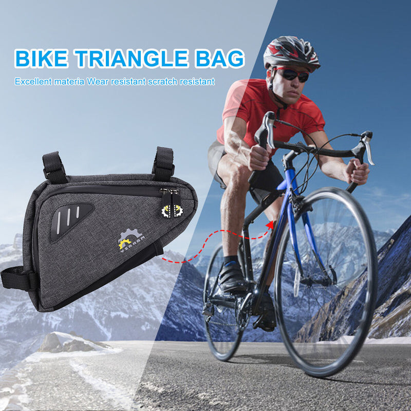 Bike Frame Bag - Bicycle Waterproof Triangle Bag Top Tube Storage Pouch