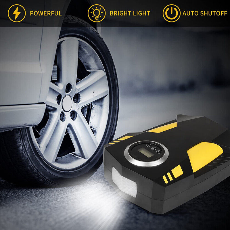 12V Portable Digital Display Car Air Inflatable Pump Bicycle Car Tyre Inflator