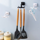 360 Rotatable Kitchen Hooks Organizer Wardrobe Home Hanger Racks (Black) Newly