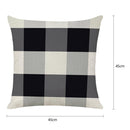 Linen Lattice Double Sided Print Pillowcase Soft Sofa Throw Pillow Case (5)