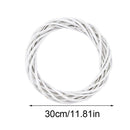 Ring Ornaments Garland Hanging Christmas Rattan Ring White Wreath Wreath Wicker