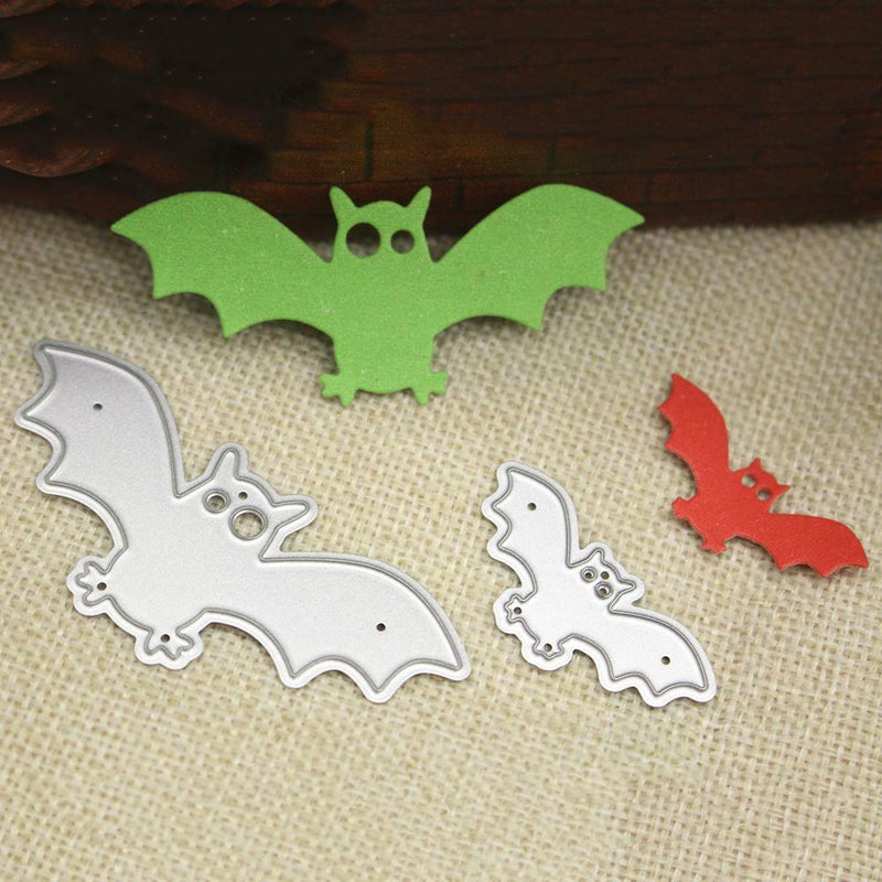 2pcs Halloween Bat Cutting Dies Stencils Decorative Embossing Scrapbooking