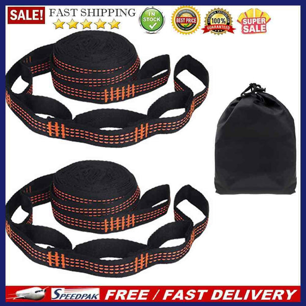 2pcs Camping Hammock Tree Hanging Straps Polyester Hammocks Hanger Rope Bel