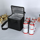 Portable Drink Beer Foil Insulation Cooler Bag Lunch Thermal Pack (Black S)