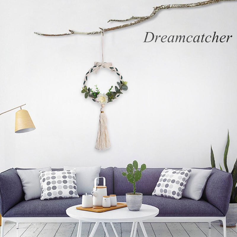 Dream Catchers - Dream Catcher Wall Hanging with Tassel (1 White Green)