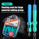 10pcs Drift Fishing Floats Seat Block Rotation Buoy Fishing Gear Bobber (L)