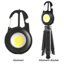 Mini LED COB Keychain Flashlight Emergency Camping Work Light Corkscrew (A)