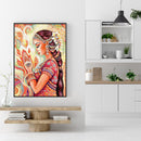 5D Full Round Drill Mosaic Craft DIY Devout Girl Diamond Painting Poster Newly