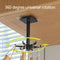 360 Degree Rotating & 180 Degree Tilt Kitchen Hook Rack 6-Claw (Black) Newly
