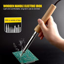 Wood Handle Mini Soldering Iron Rework Station Electric Solder Iron (30W)