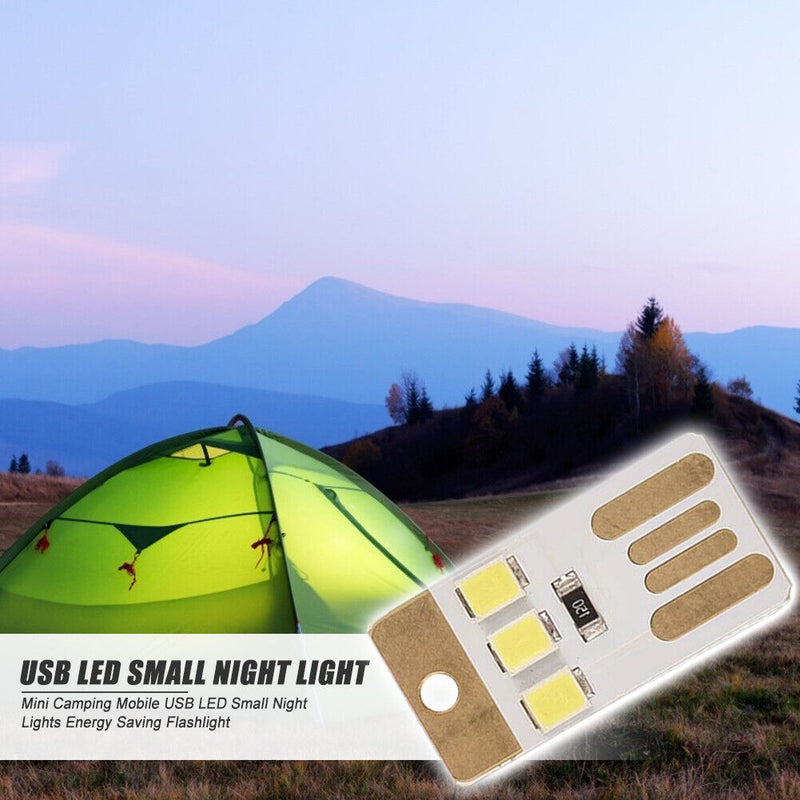 Outdoor Camping Mini LED Lights Energy Saving Rechargeable Lamp (5pcs) Newly