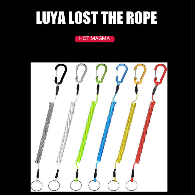 1.2m Steel Wire Anti-Lost Rope Plier Control Fish Hanging Buckle Rope Lanyard