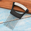 Stainless Steel Onion Fork Pine Meat Tomatoes Cutting Safe Auxiliary Holder Kitchens