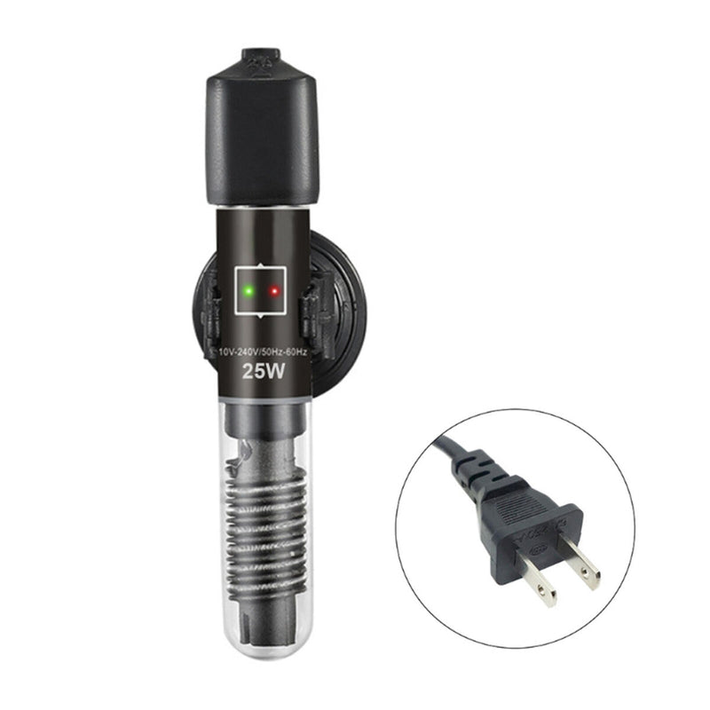 Aquarium Thermostat Heater Explosion-Proof Heating Rod with Suction Cups - 25W