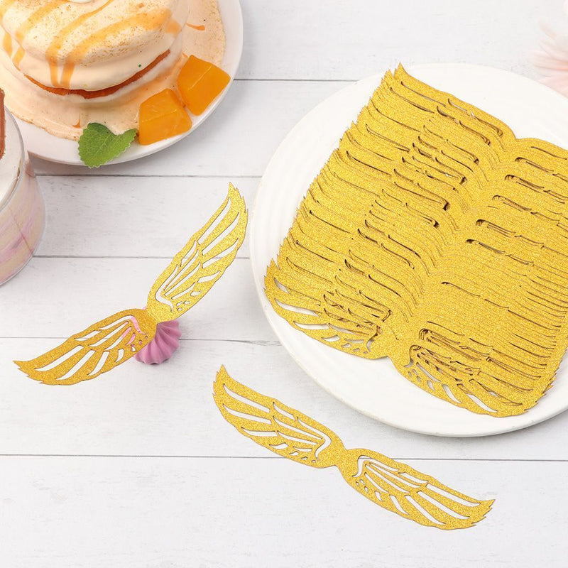 Wings Cake Decor Chocolate Decoration Hollowed Wings Toppers Dessert Toppers