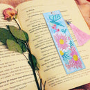 DIY Flower Special Shaped Diamond Painting Leather Tassel Bookmark Crafts Newly