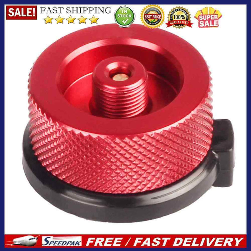 Outdoor Camping Picnic Stove Converter Long-Flat Gas Bottle Adapter(Red)