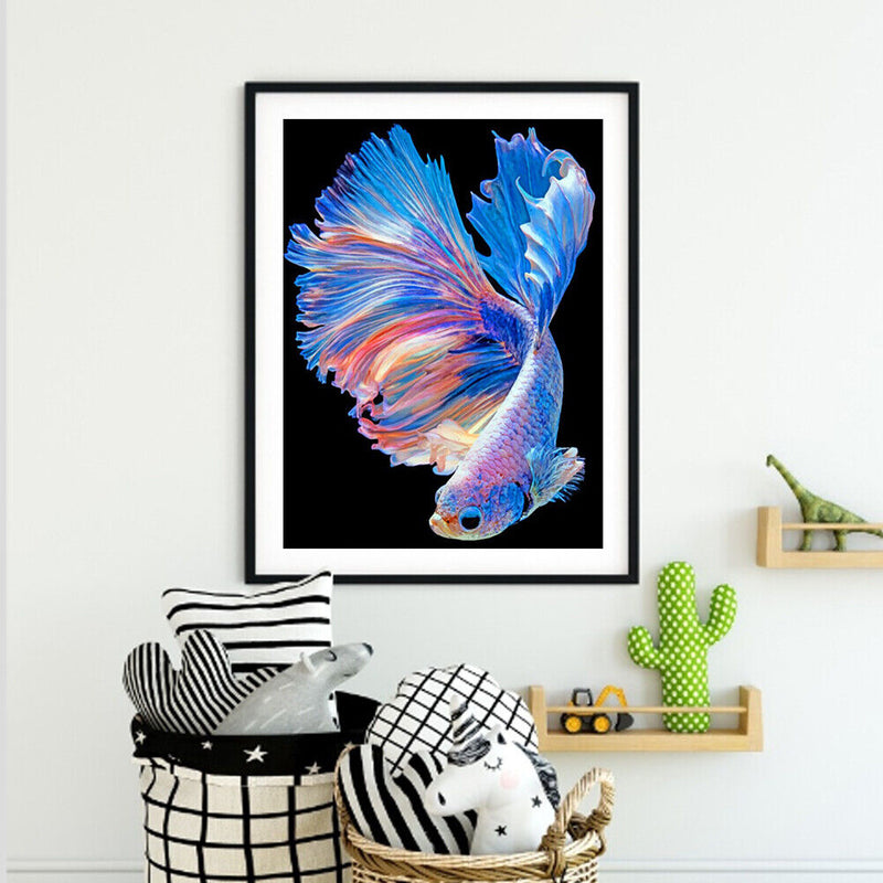 Guppy Canvas Paint By Numbers Oil Hand Painted DIY Drawing Kit Home Decoration