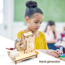 DIY Wooden Hand Cranked Generator Technology Students Kids Physical Science Toys